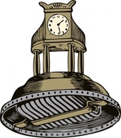 Objects - Self Winding Clock clip art 