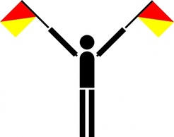 Signs & Symbols - Semaphore Uniform clip art 