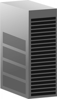 Technology - Server Big Tower clip art 