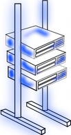 Technology - Server S Frame clip art 