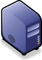 Technology - Server Small Case Icon Blue clip art 