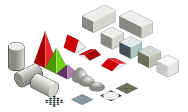 Set of basic isometric figures