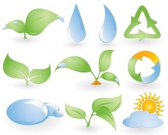 Set of different environmental icons