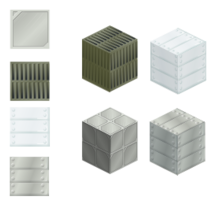 Technology - Set Of Metalic Tiles 