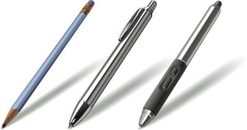 Set of realistic pencil