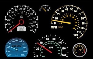 Set of speedometer and counter Preview