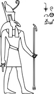 Seth Outline Historic Egypt Lineart God Ancient Egyptian Pharoa 