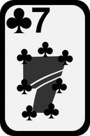 Seven Of Clubs clip art