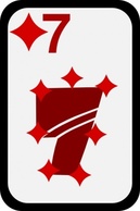 Seven Of Diamonds clip art