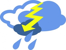 Nature - Severe Thunder Storms Weather Symbol clip art 