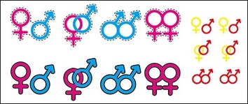 Sex symbol male and female sign Preview