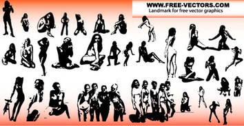 Sexy girls silhouettes