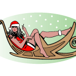 Sexy Santa Girl Vector Image