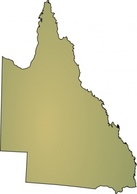 Maps - Shaded Geography Australia Map States Queensland Cartoon Blank Coastline Mapgeography 