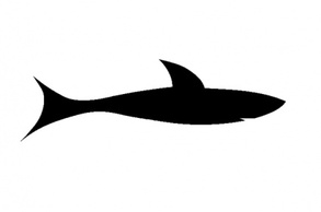 Shark Black clip art 