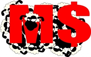 Sheep Sticking Its Head clip art