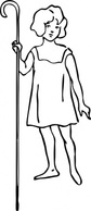 Shepherd Girl clip art