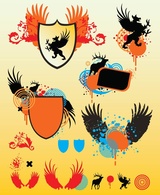 Animals - Shield Vector Graphics 