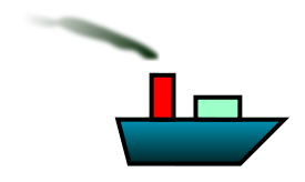 Transportation - Ship with smoke 