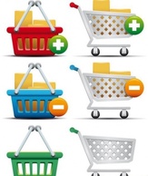 Business - Shopping Cart and Basket Icons 