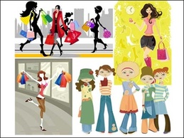 Shopping Girl Vector