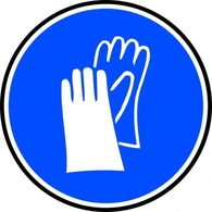 Sign Blue Symbol Signs Symbols Protection Obligatoire Hands Sticker Gloves Palms Mandatory Preview