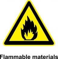 Sign Flammable Materials clip art Preview