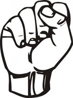 Signs & Symbols - Sign Language S Fist clip art 