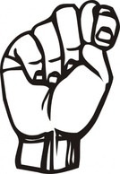 Sign Language T clip art