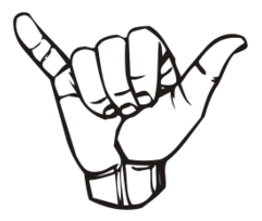 Sign language Y, hang loose Preview