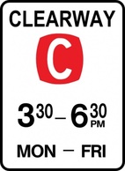 Signs & Symbols - Sign Leomarc Clearway 