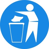 Sign Symbol Signs Symbols Keep Tidy Empty Trash Bin Clean Rubish Garbage Preview