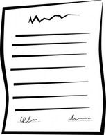 Signed Document Contract clip art Preview