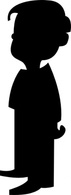 Silhouette - Silhouette Of A Boy clip art 