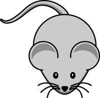 Animals - Simple Cartoon Mouse clip art 