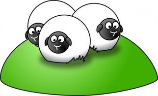 Cartoon - Simple Cartoon Sheep clip art 