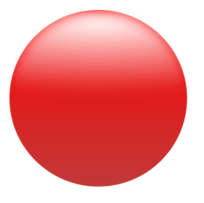 Shapes - Simple Glossy Circle Button Red 