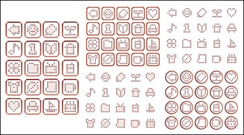 Simple pixel vector graphics material-1