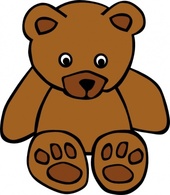 Animals - Simple Teddy Bear clip art 