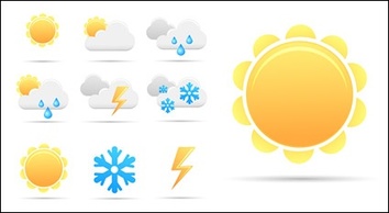 Nature - Simple Weather icon vector material 