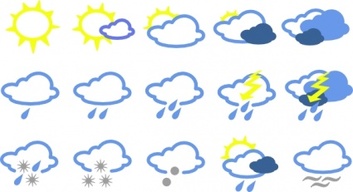 Nature - Simple Weather Symbols clip art 