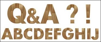 Objects - Simple wooden alphabet vector 