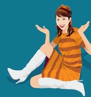 Sit girl position vector 18