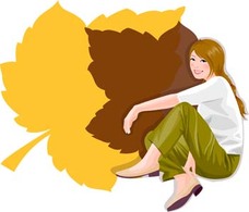 Human - Sit girl position vector 26 