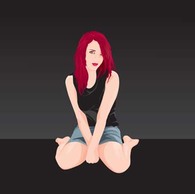 Sit girl position vector 40