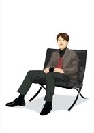 Sit man position vector 1