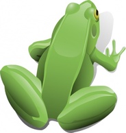 Animals - Sitting Frog clip art 