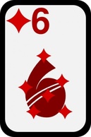 Six Of Diamonds clip art