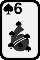 Objects - Six Of Spades clip art 