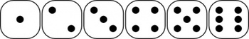 Human - Six-sided Dice Faces clip art 